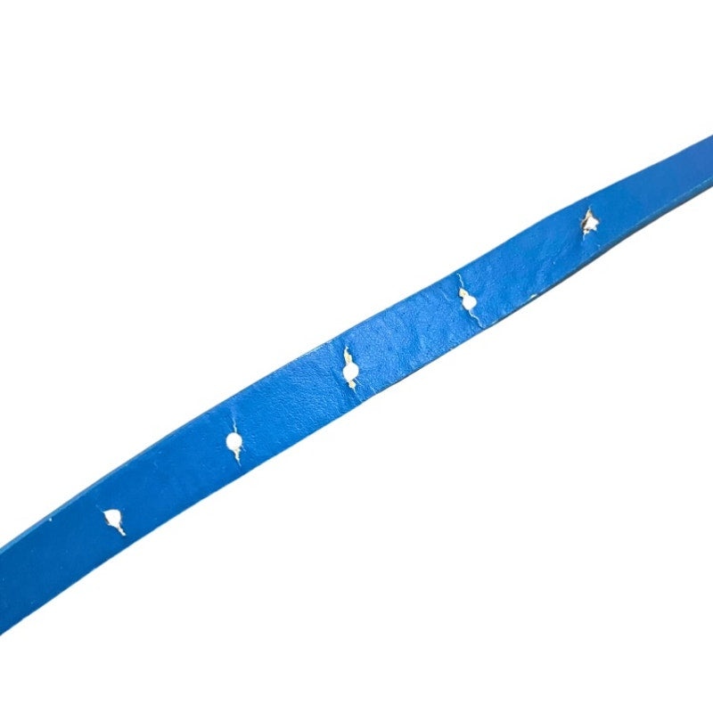 Slim Cerulean Blue Pleather Belt (16)