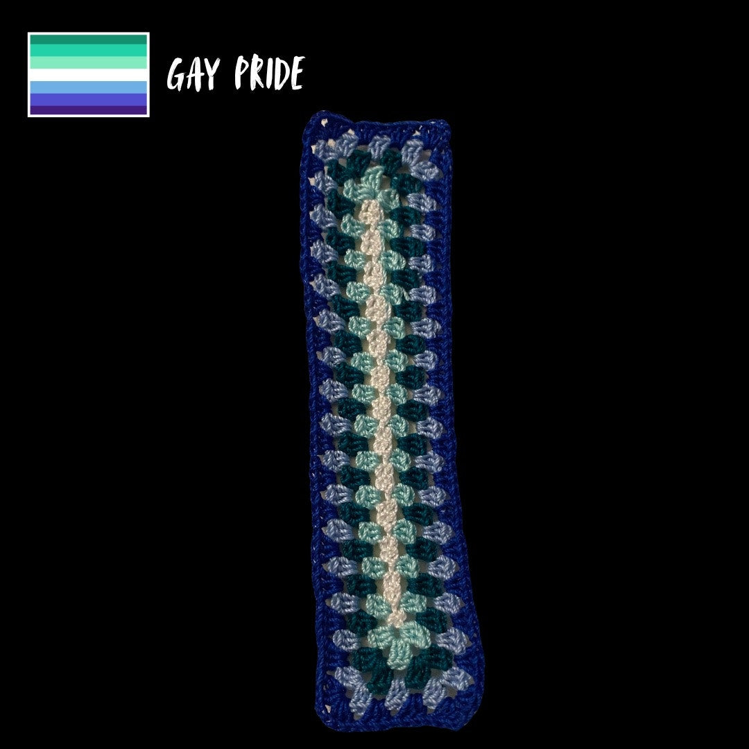 Gay Pride Micro-Crocheted Cotton Bookmark