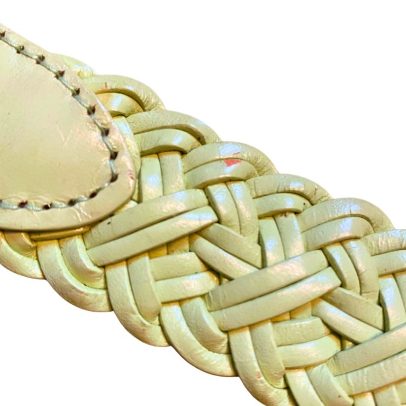 Light Green Vintage Talbots Woven Leather Belt (XS/S)