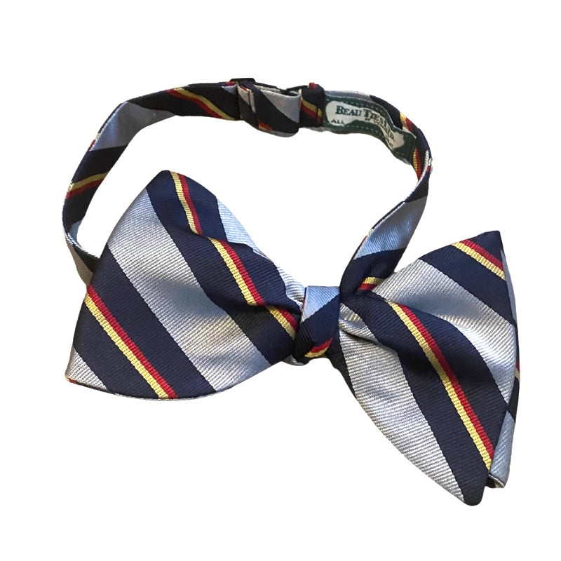 Striped Silk Self-Tie Bow Tie