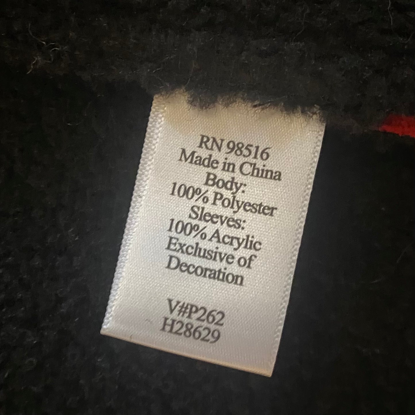 NWT Y2K Coldwater Creek Crimson & Black Embroidered Fleece Jacket (XL)