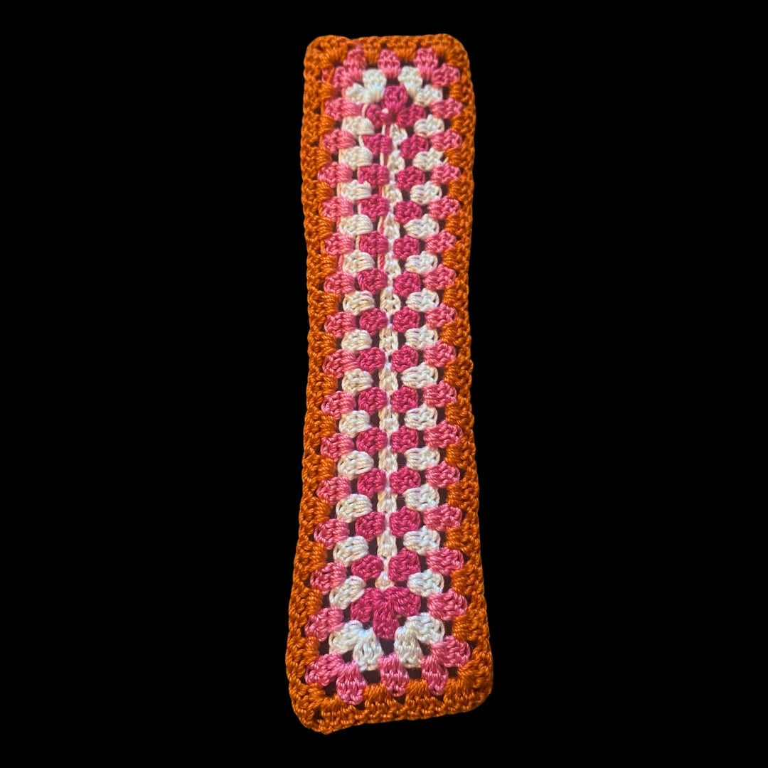 Lesbian Pride Micro-Crocheted Cotton Bookmark