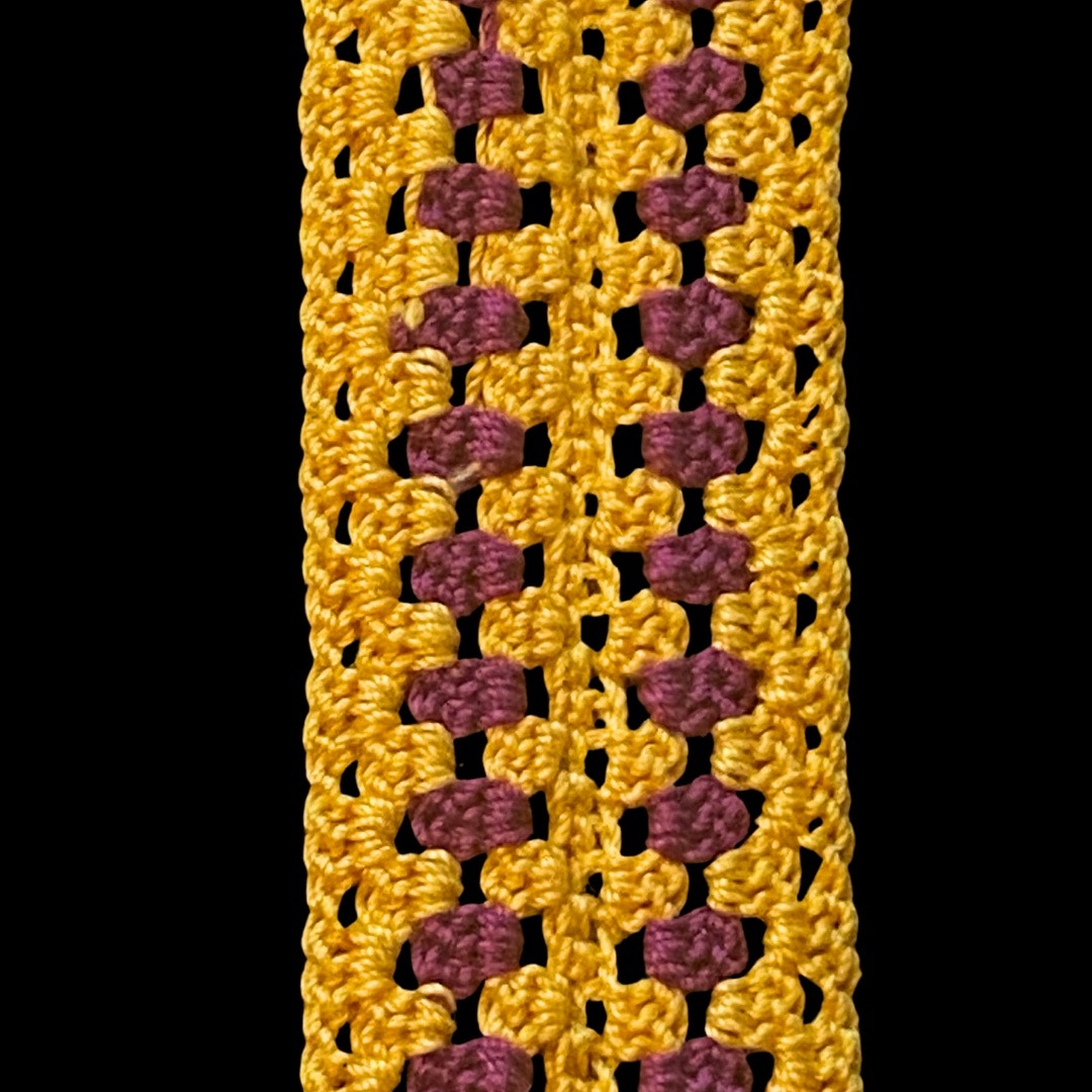Intersex Pride Micro-Crocheted Cotton Bookmark
