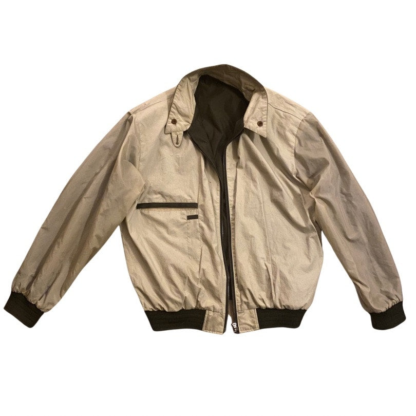 Classic Army Green Faux Suede Bomber Jacket (XL)