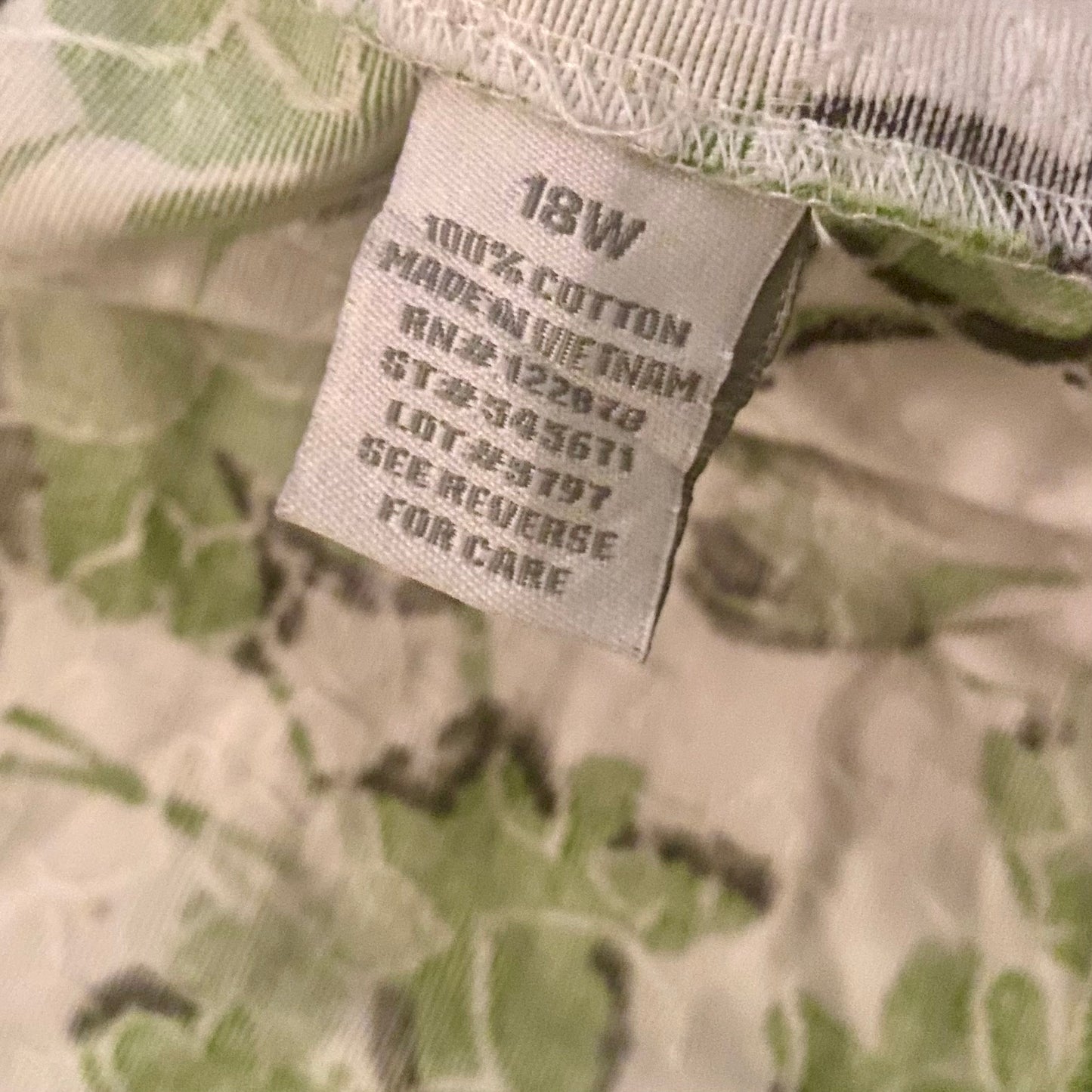 Mod Cotton Green Floral Print Jacket (18 W)