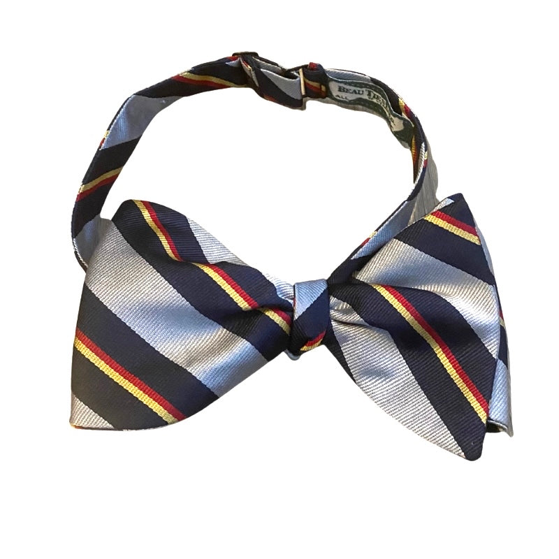 Striped Silk Self-Tie Bow Tie