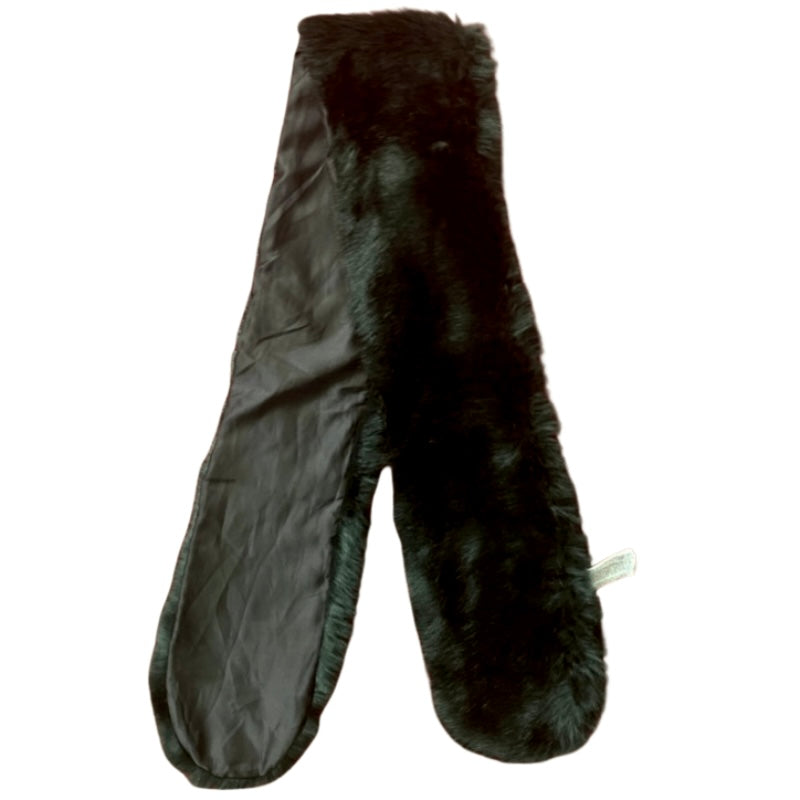 🔔 Y2K Dark Green Faux Fur Scarf