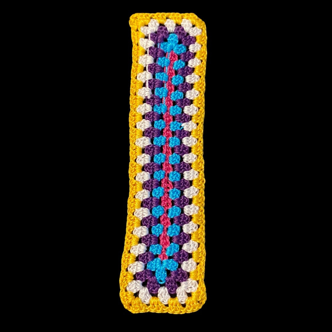 Polyamory Pride Micro-Crocheted Cotton Bookmark