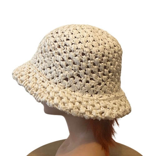 Vintage Unisex 100% Paper White Bucket Hat