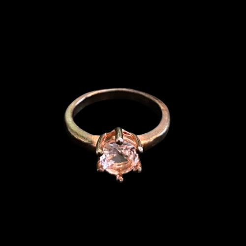 90's Round Cut Diamente & Sterling Silver Ring (7)