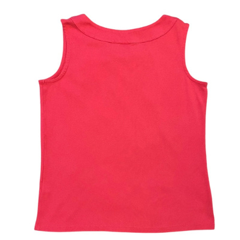 Y2K Hot Pink Knotted Keyhole Knit Sleeveless Top (L)