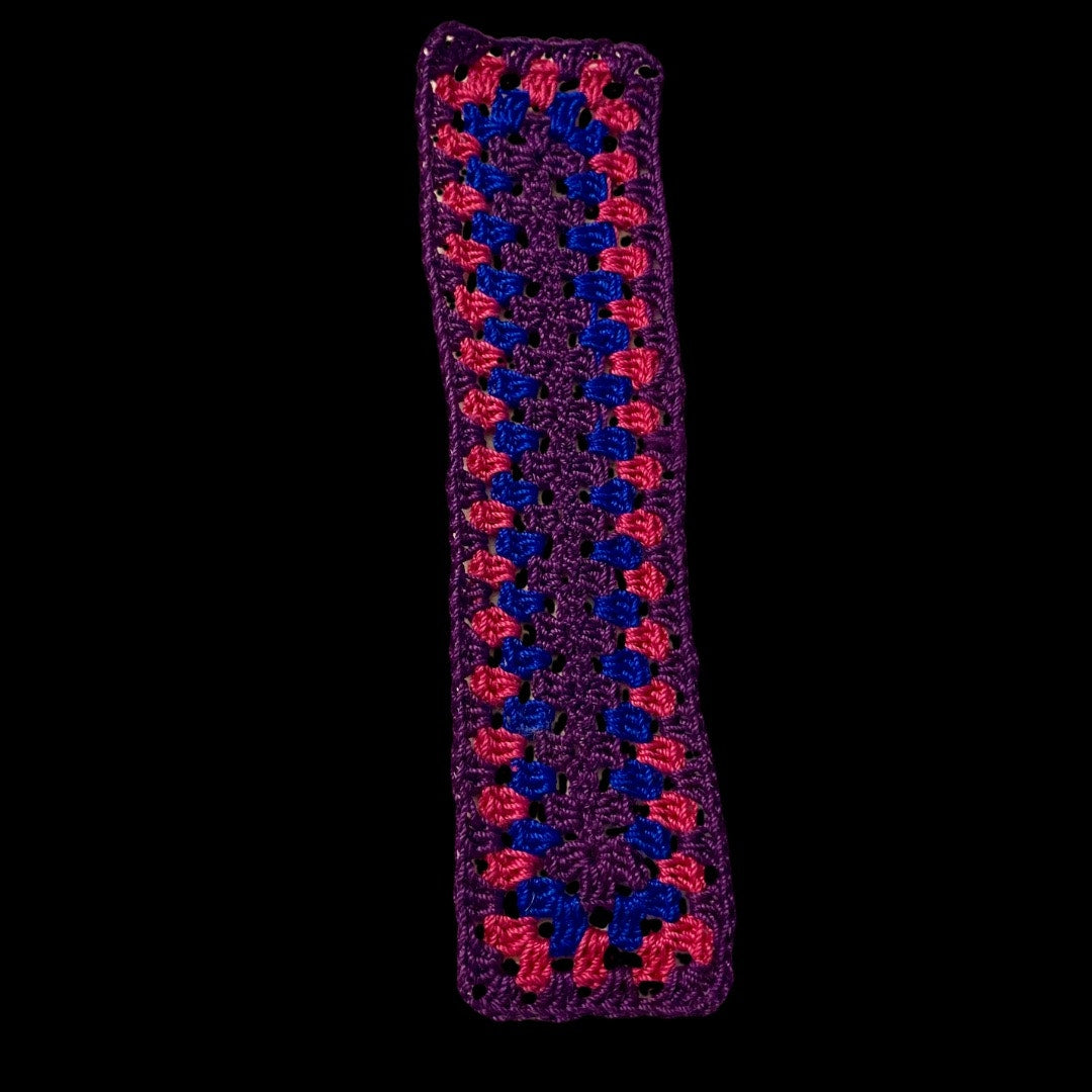 Bisexual Pride Micro-Crocheted Cotton Bookmark