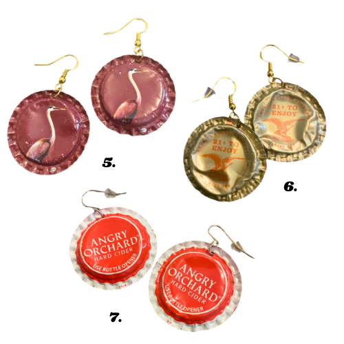 Handmade Recycled Bottlecap Earrings • 11:44 Designs by Amber’s Attick