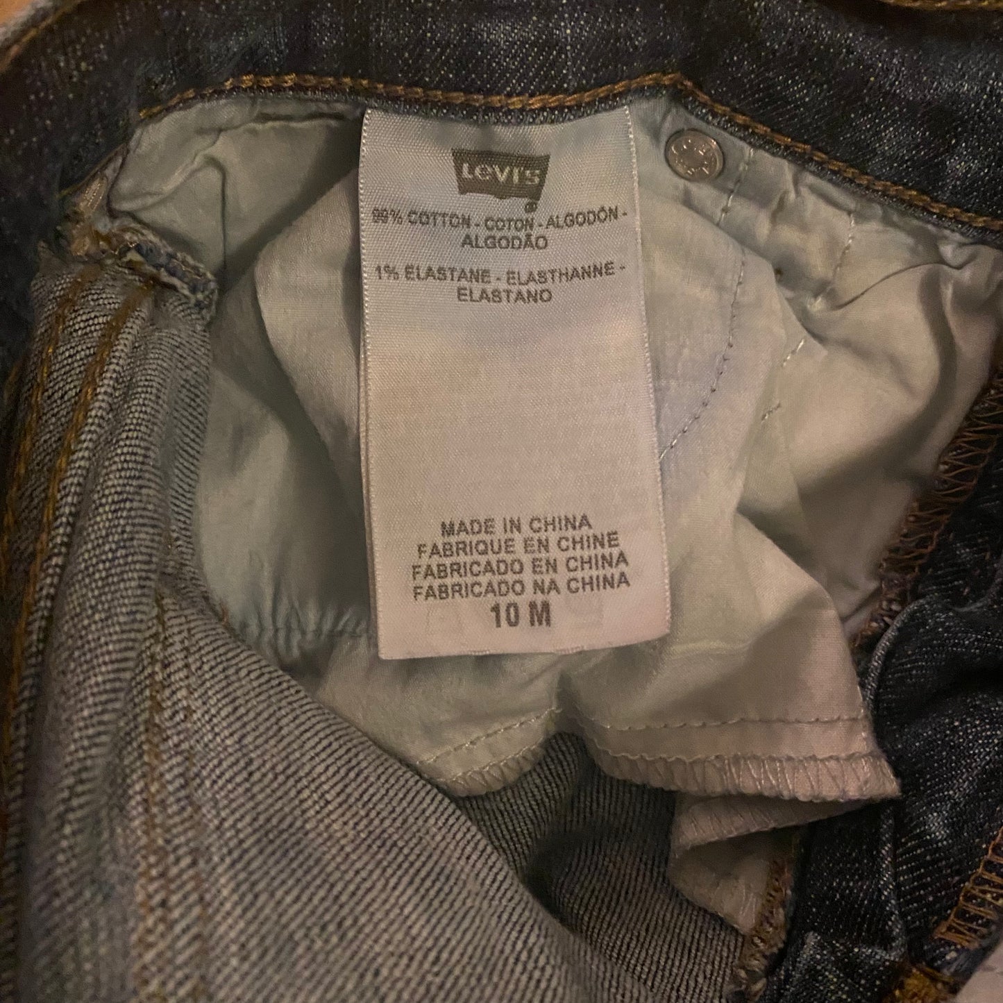70’s Inspired Upcycled Secondhand Levi Bootcut 512 Jeans with Handknit Accents (10 M)
