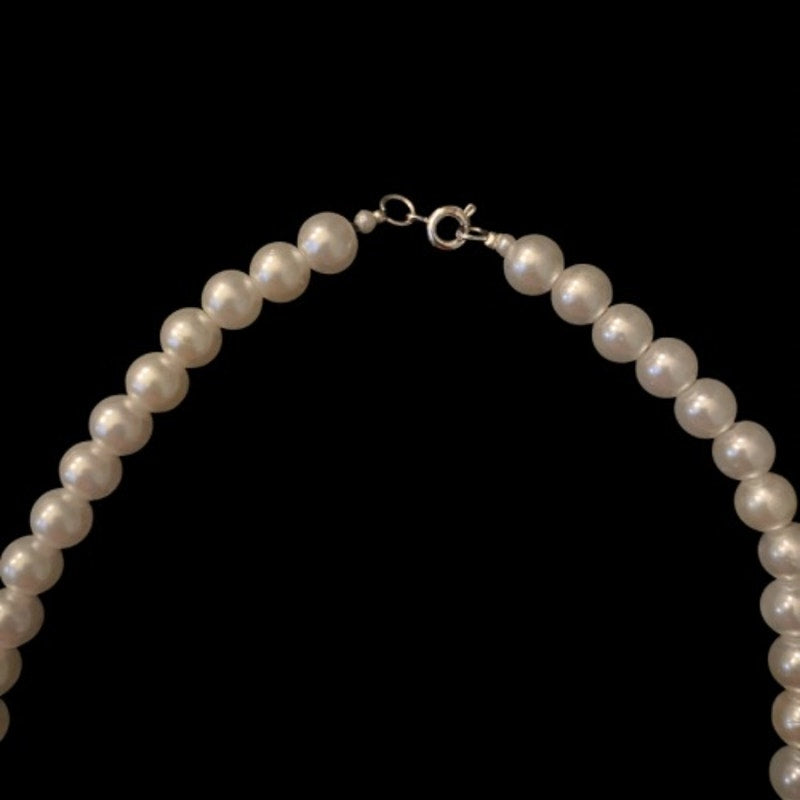 Chunky Mock Baroque Pearl Choker Necklace | Handmade with Vintage Beads