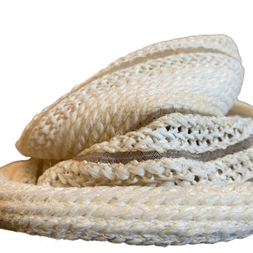 1950s Everitt Original Spiral Woven Straw Cloche Hat with Bow