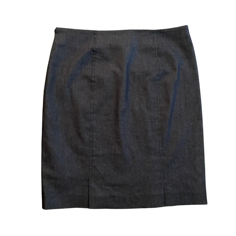 Vintage Dark Wash Denim Short Sleeve Button Down Skirt Suit (6)