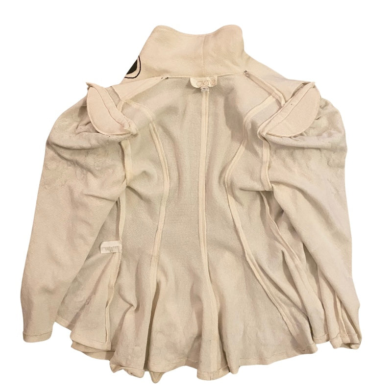 *RARE VINTAGE* Cream & Black 80’s Sequin Embellished Knit Blazer/Jacket with Belt (S)