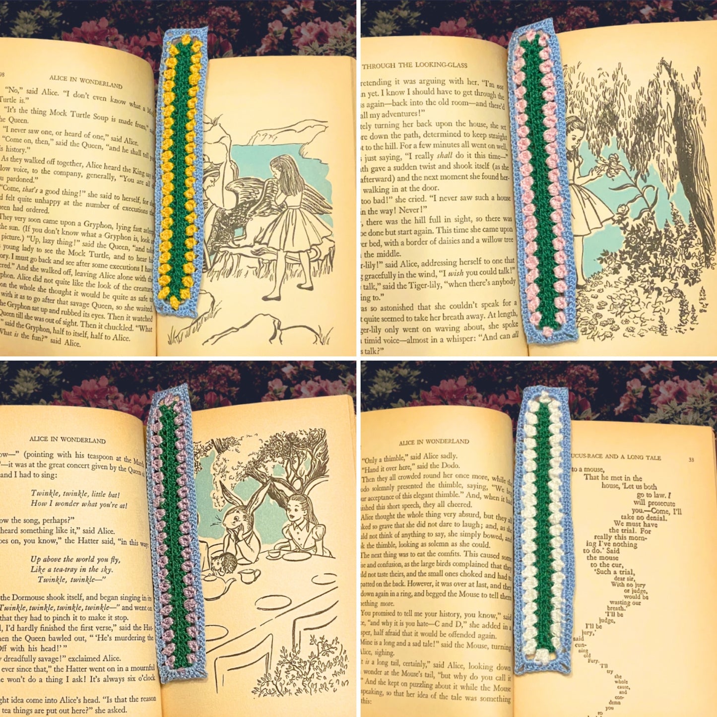 Pastel Tulip Stitch Micro-Crocheted Bookmarks | Made by Maya