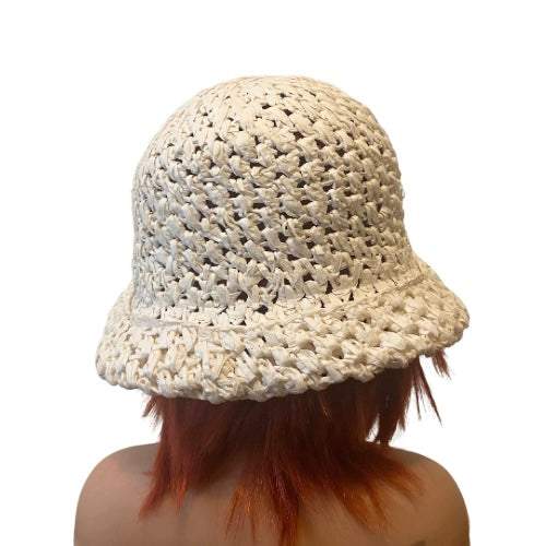 Vintage Unisex 100% Paper White Bucket Hat