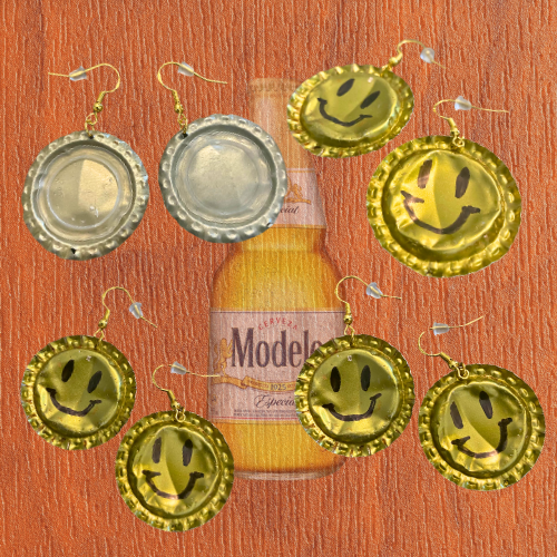 Handmade Recycled Bottlecap Earrings • 11:44 Designs by Amber’s Attick