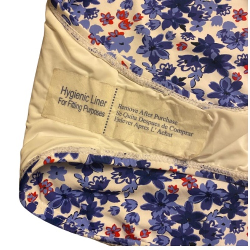 NWT Sea Angel Red White & Blue Floral Double Strap One Piece Swimsuit (Medium)