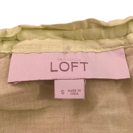 Featherlight Colorblock Lime Green/ Blue Cotton Shirt (S)