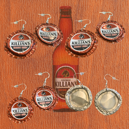 Handmade Recycled Bottlecap Earrings • 11:44 Designs by Amber’s Attick