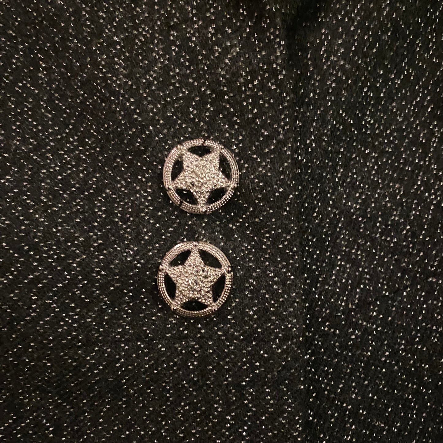 Upcycled Knit Slate Grey/Silver ¾ Sleeve Jacket (S)