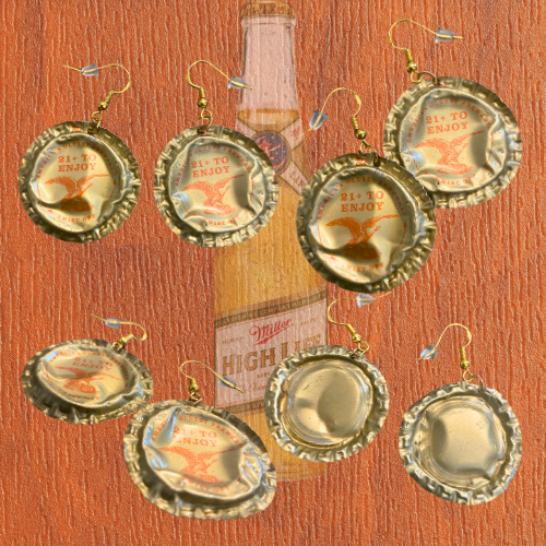 Handmade Recycled Bottlecap Earrings • 11:44 Designs by Amber’s Attick
