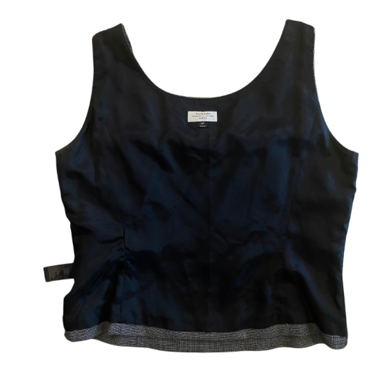 Black Beaded Grey Tweed Jacket & Sleeveless Top Set (10P)