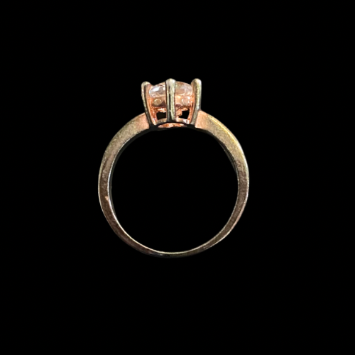 90's Round Cut Diamente & Sterling Silver Ring (7)