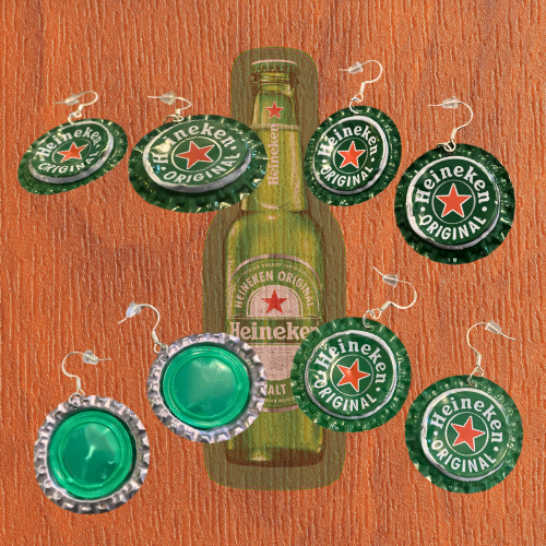 Handmade Recycled Bottlecap Earrings • 11:44 Designs by Amber’s Attick