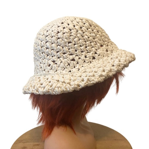 Vintage Unisex 100% Paper White Bucket Hat