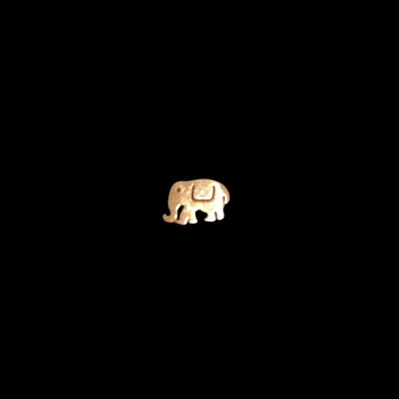 Dainty Gold Tone Elephant Stud Earrings