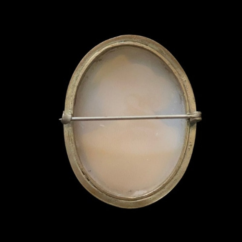 1910’s - 1920’s Antique Italian 18K Gold Shell Cameo Brooch