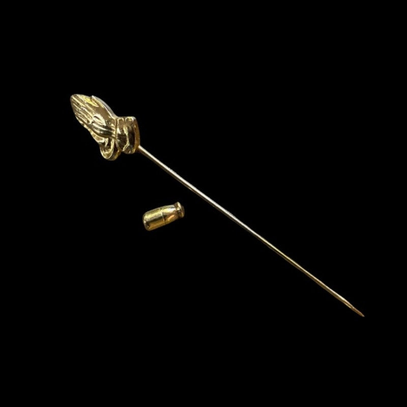 Vintage Gold Praying Hands Stick/Lapel Pin