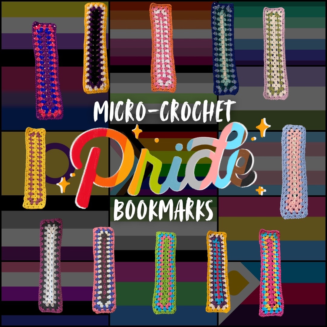 Intersex Pride Micro-Crocheted Cotton Bookmark