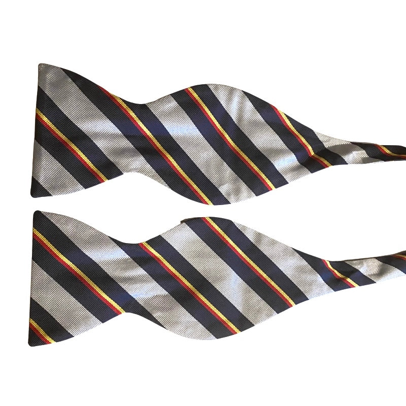 Striped Silk Self-Tie Bow Tie