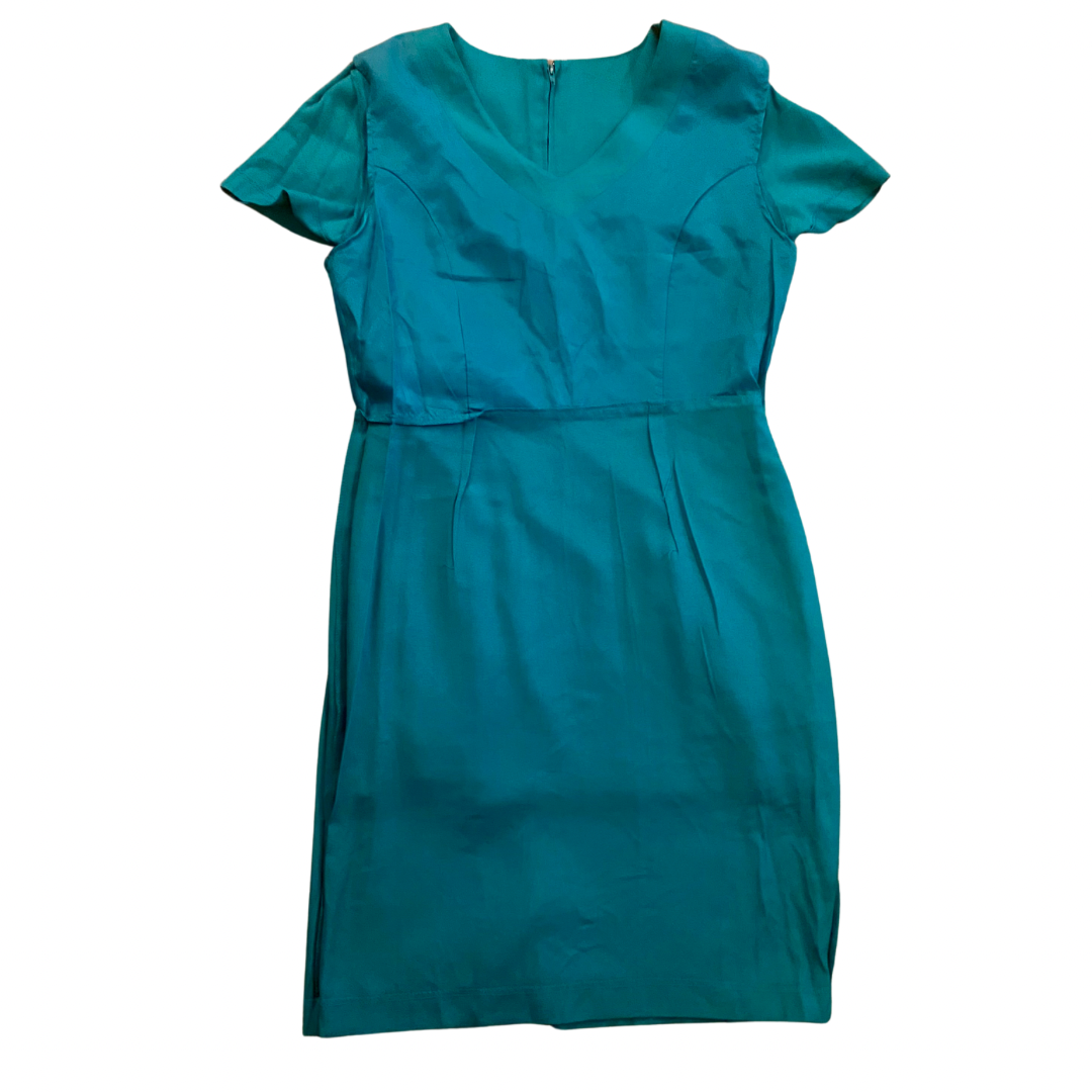 New With Tags - Vintage 80’s Teal Tiered Dress (8)