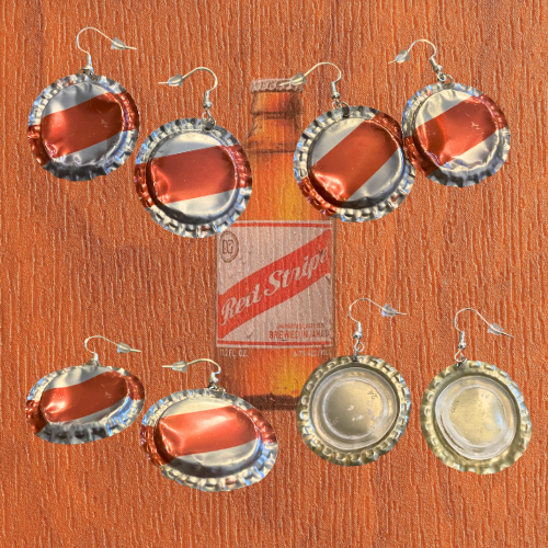 Handmade Recycled Bottlecap Earrings • 11:44 Designs by Amber’s Attick