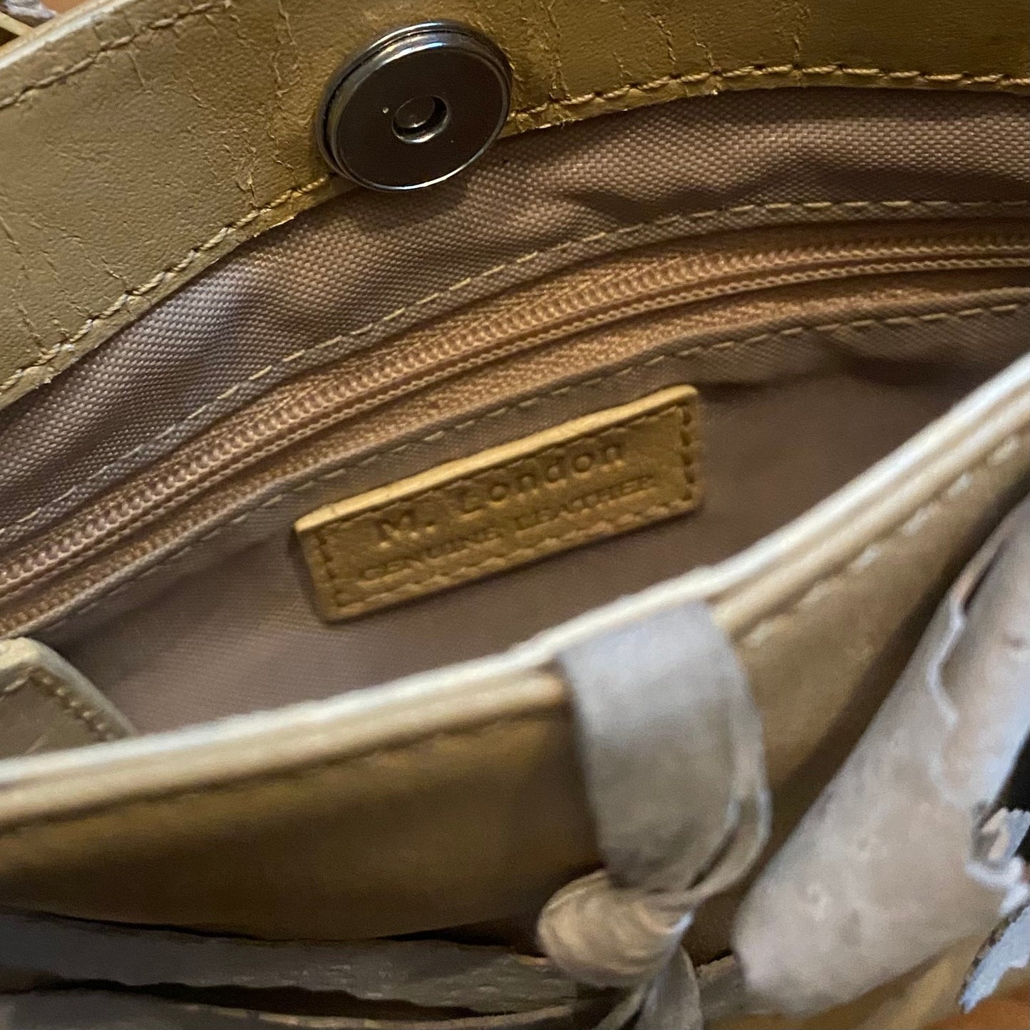Dainty Y2K Two-Toned Beige/ Light Brown Suede Leather Handbag