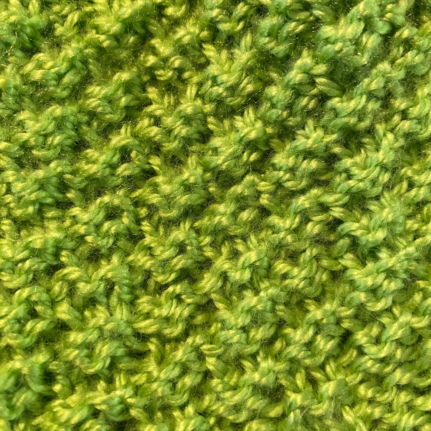 Mossy Lime Green & Teal Fuzzy Trim Bucket Hat (L)