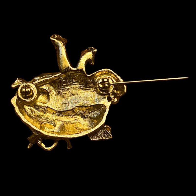 1990’s Vintage Noah’s Ark Gold Toned Brooch - Zebras, Monkeys, Giraffes, Elephants