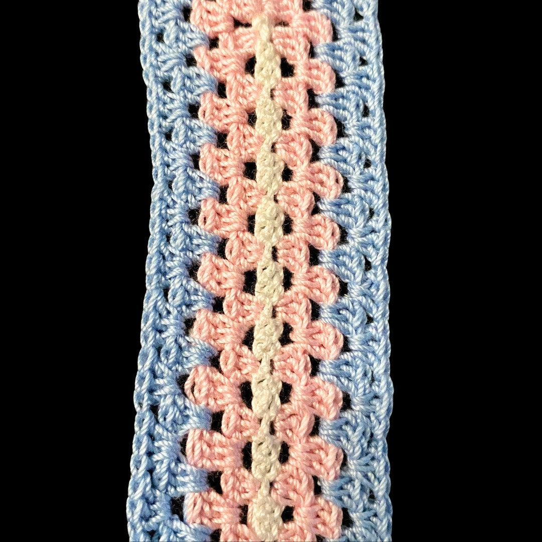 Transgender Pride Micro-Crocheted Cotton Bookmark