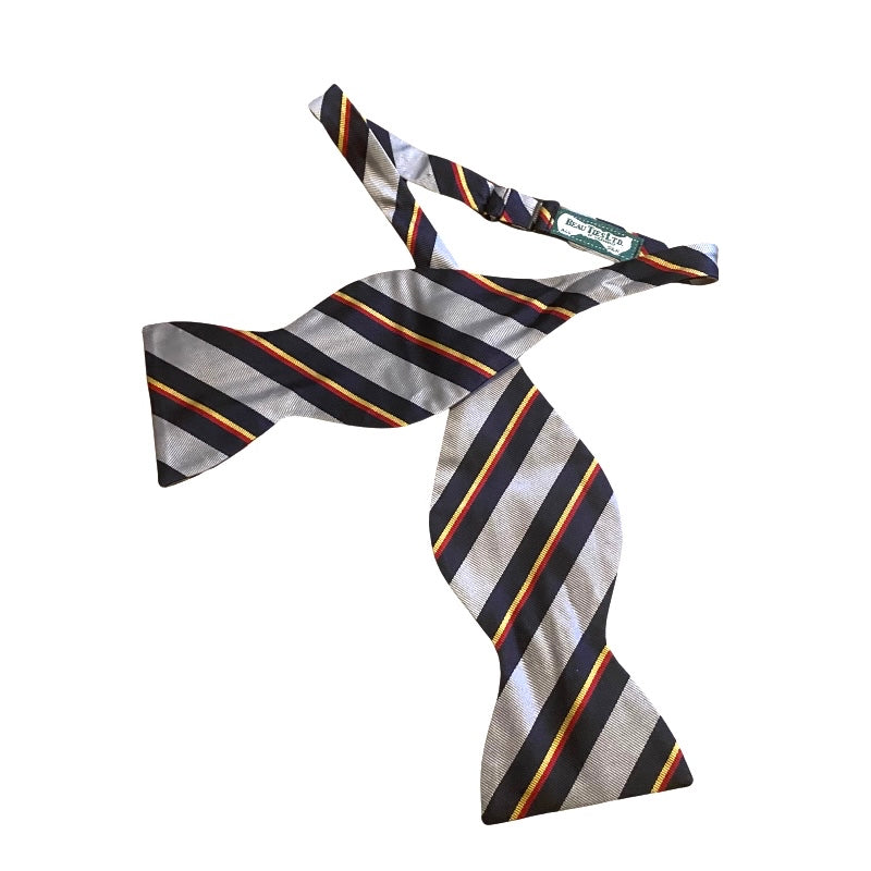 Striped Silk Self-Tie Bow Tie