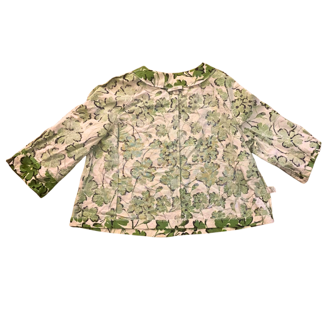 Mod Cotton Green Floral Print Jacket (18 W)