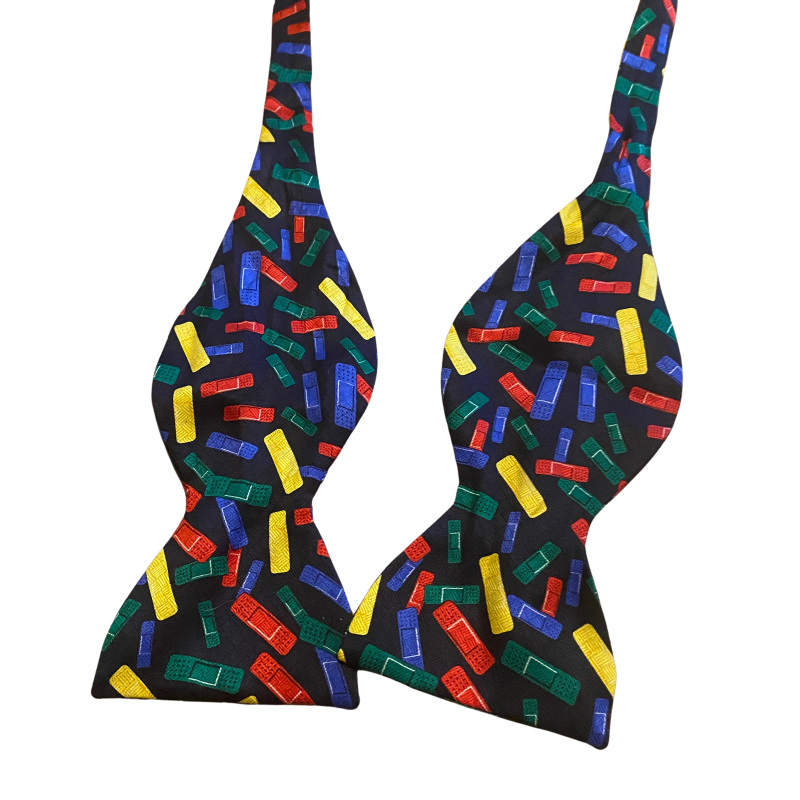 “Make it Better” Colorful Bandaids Silk Self-Tie Bow Tie