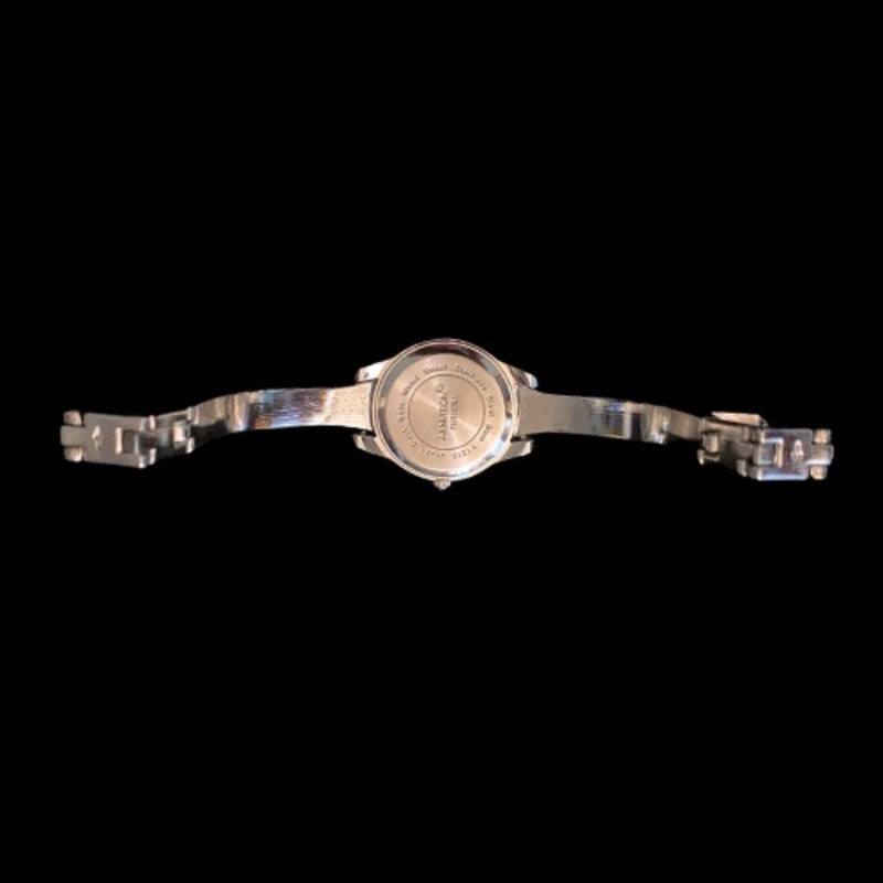 Secondhand Armitron Diamond Accent Cobalt Blue Face Silver Metal Analog Watch Bracelet (Large)