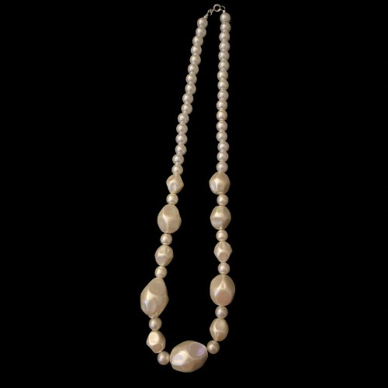 Chunky Mock Baroque Pearl Choker Necklace | Handmade with Vintage Beads